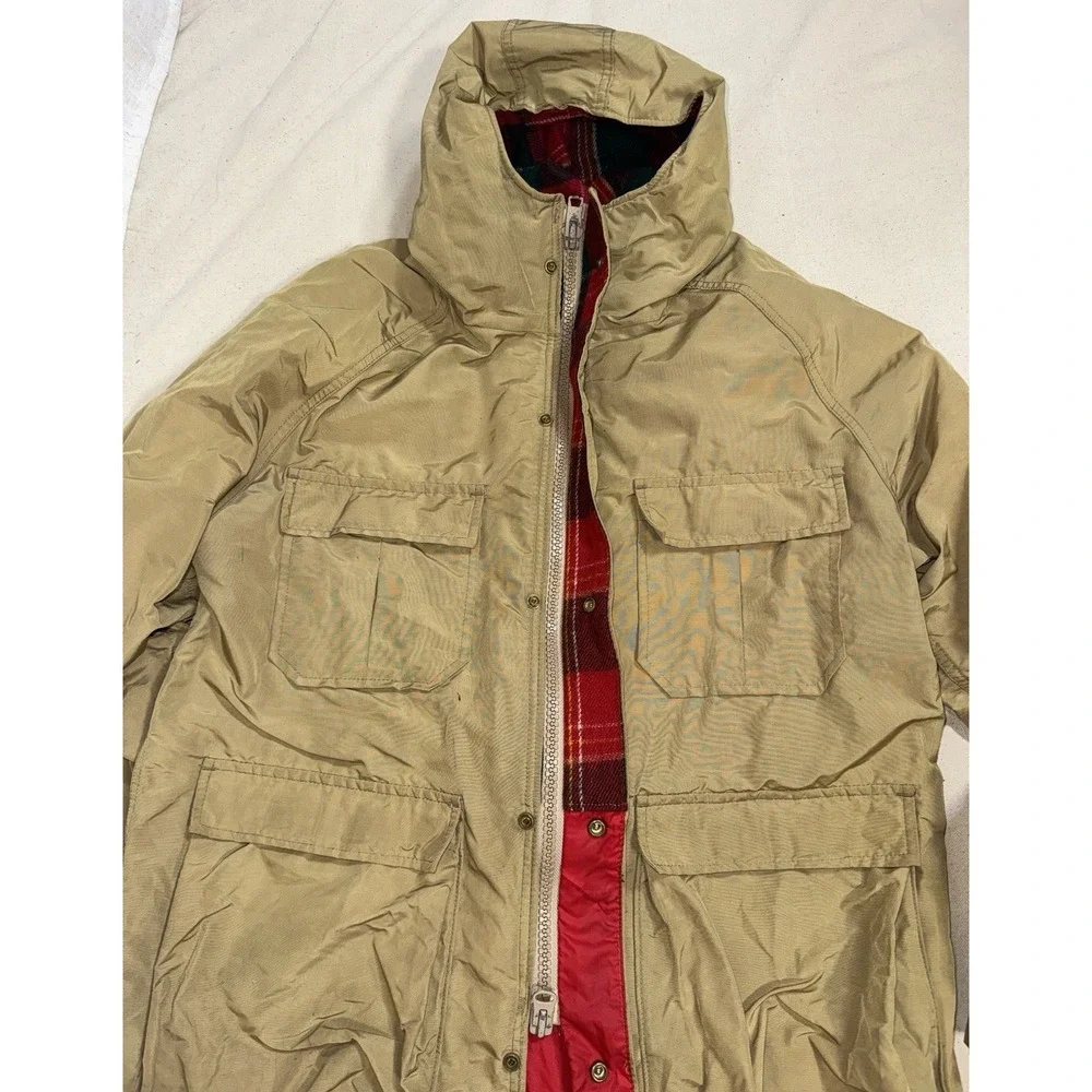 Vtg 60s Woolrich Coat Hunting Parka Men's L Wool Plaid Lined Chore Jacket USA